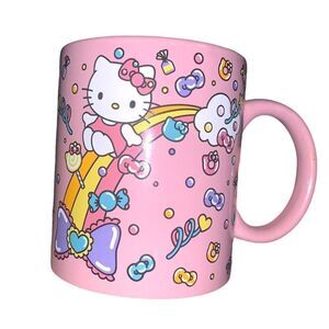 Rainbow hello kitty mug